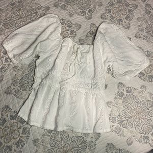 White off the shoulder blouse